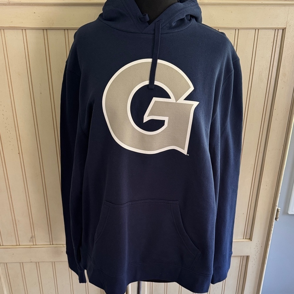 Fanatics NWT Georgetown University Navy Hoodie with Light Gray G Logo